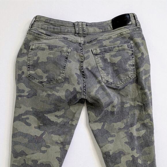 Anine Bing Jeans Women's 28 Green Camoflage Zipper Skinny Stretch Denim Low Rise - Picture 7 of 11